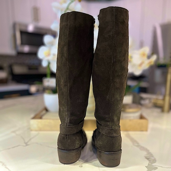 Diba Lea Chocolate Brown Genuine Suede Leather Tall Riding Boots, Women’s Sz 5.5 - Picture 7 of 10